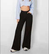 BLACK WIDE LEG JEANS